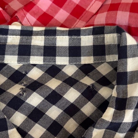 J. Crew Gingham Button Down Shirts - Navy, Pink, Red - Picture 6 of 9